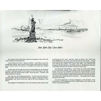 GREAT AMERICAN PLACES STERLING SILVER MEDAL & POSTAL COVER # 4 NEW YORK