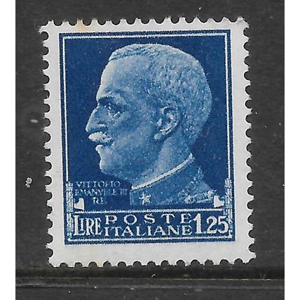 ITALY 1929 IMPERIAL SERIES KING VICTOR EMMANUEL III 1.25L BLUE SG 250 M MINT