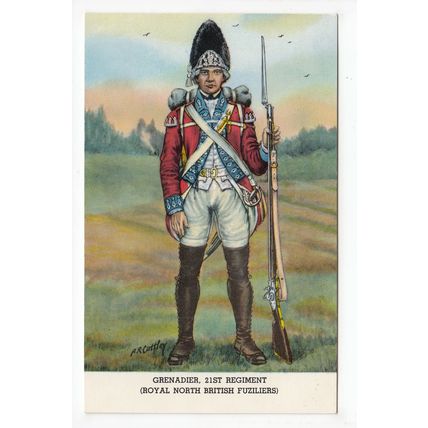 Royal North British Fusiliers 21st Regiment Fort Ticonderoga Museum Postcard