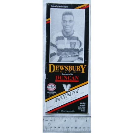 1991 programme Dewsbury v. Whitehaven