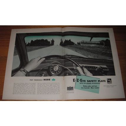 1952 Libbey-Owens-Ford E-Z-Eye Safety Plate Glass Ad - Put Yourself Here