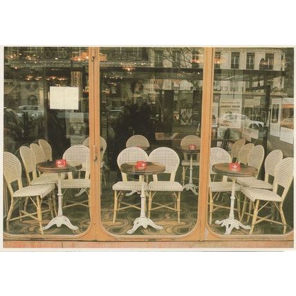 Montparnasse Cafe Restaurant Reflections Rare French Postcard