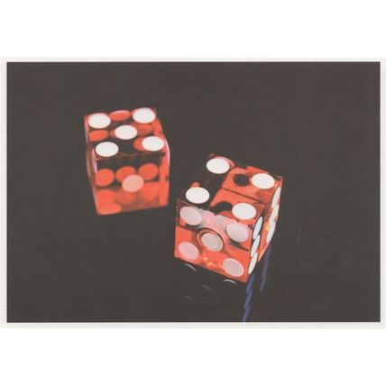 Giant Gamblers Glass Dice Lucky Dices Stunning German Postcard