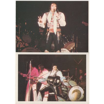 Elvis Presley 1975 Live In Nassau 2x Concert Postcard s