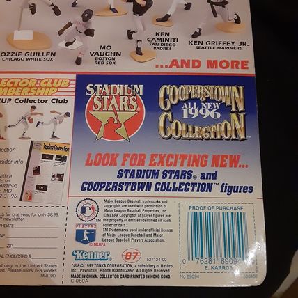 1996 MLB Starting Lineup Eric Karros Los Angeles Dodgers Vintage SLU Extended LA