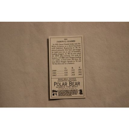 Jason Giambi 2003 Topps 205 POLAR BEAR MINI NO. 290