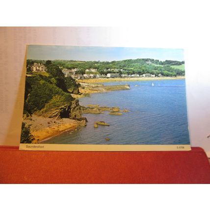 SAUNDERSFOOT, PEMBROKESHIRE. used postcard by Dennis 1982 pm =