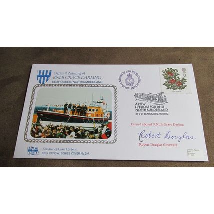 Cox Signed 1991 GB Cover- RNLI Lifeboat Grace Darling- Seahouses, Northumberland