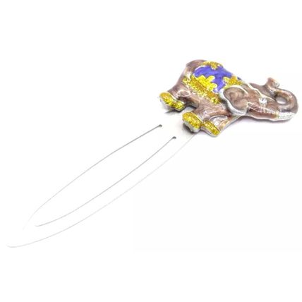 Elephant Bookmark Metal Brown & Purple Detail 11 CM Gift Collectable Home