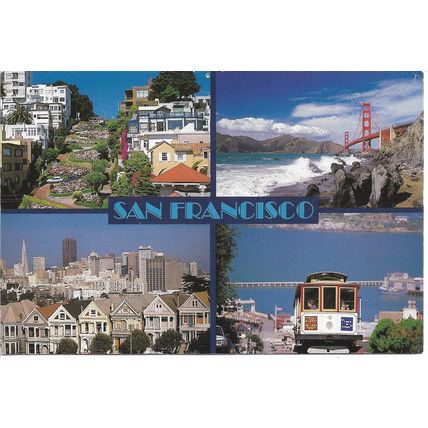 San Francisco Highlights, America - Smith Novelty Co. USA Photographic Postcard