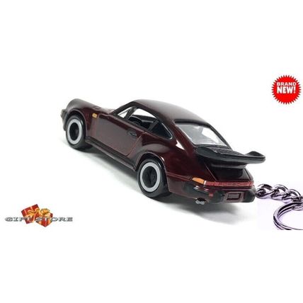 VERY RARE KEYCHAIN DARK RED PORSCHE 911 CARRERA TURBO GREAT GIFT NOVELTY