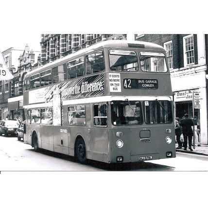 Black & White Photograph of Oxford Bus Company Ltd. - GHJ 378L ex. Southend Corp