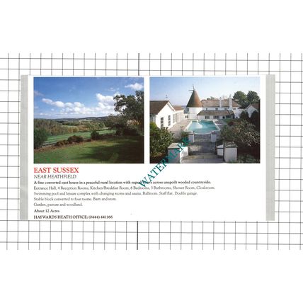 Alton Hampshire / Heathfield Sussex Oast House - c.1990 House Sale Advert
