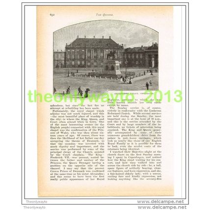 AMALIENBORG PALACE, COPENHAGEN, DENMARK, THE QUIVER, Book Illustration, c1897