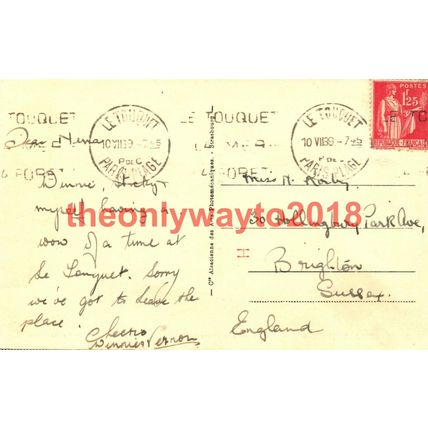 Le Touquet, Paris-Plage, L Marche Couvert, Postcard 1939