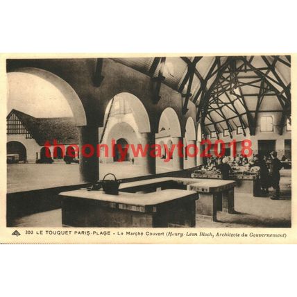 Le Touquet, Paris-Plage, L Marche Couvert, Postcard 1939