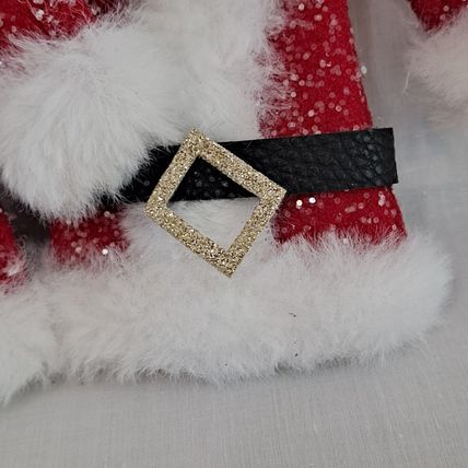 NEW Lot 3 SANTA SUITS 6" Christmas ORNAMENTS Holiday Time Mrs Claus Jacket