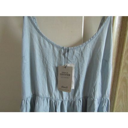 DENIM CO. blue summer spaghetti strap dress Size 12 never worn