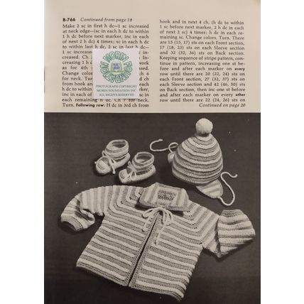 KNIT AND CROCHET FOR BABIES COATS & CLARK'S BOOK 200 1970 PHOTO ILLUSTRATED