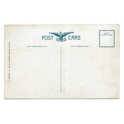 Postcard Panama Canal Miraflores Locks bird's eye view ship unposted