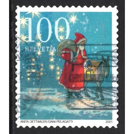 SWITZERLAND 2021: CHRISTMAS - 100c USED (G20)