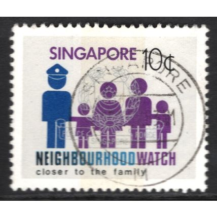 SINGAPORE 1983: NEIGHBOURHOOD WATCH - 10c USED (G21)