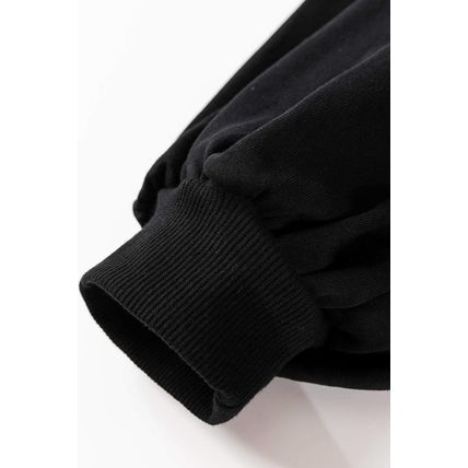 Black TOUCH DOWN Football Graphic Pullover Sweatshirt