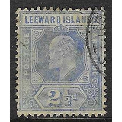 LEEWARD ISLAND 1907-11 EDVII WATERMARK MULTI-CROWN CA 2½d USED SG40