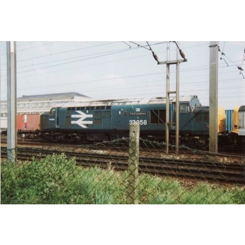 Railway Photo BR Class 37 37358 P&O Containers Stratford Diesel Loco 3