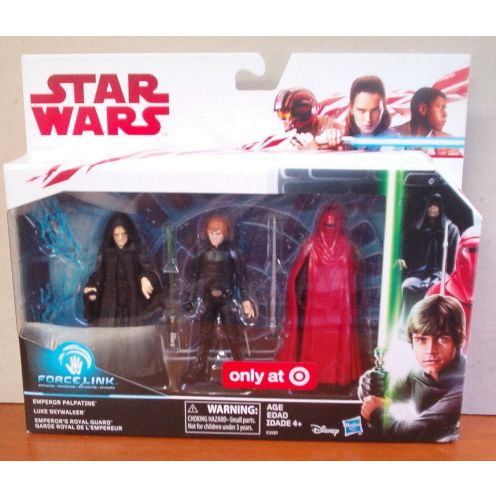 STAR WARS ' Force Link ' 3 PACK EXCLUSIVE EMPEROR * LUKE* ROYAL GUARD