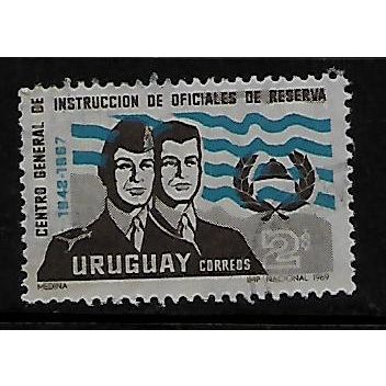 URUGUAY 1969 2p RESERVIST IN UNIFORM & CIVILIAN DRESS SG 1408 FINE USED#2
