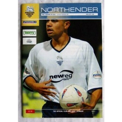 2002 programme Preston North End v. Reading