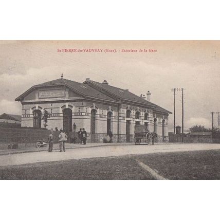 Pierre Du Vauvray Gare Train Railway Antique French Postcard