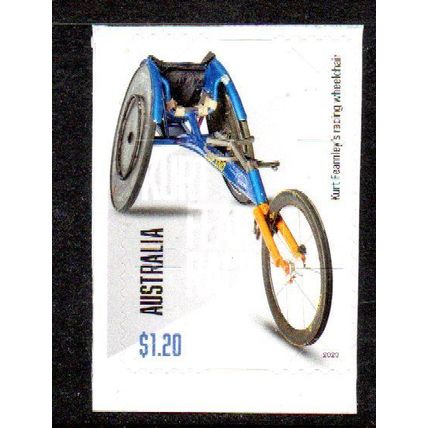 AUSTRALIA: 2023, SPORTING TREASURES, KURT FEARNLY RACING CHAIR, MINT S/A STAMP.