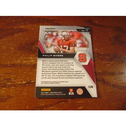 2021 Panini Prizm, 14-Cards, PHILIP RIVERS, NC State, #17