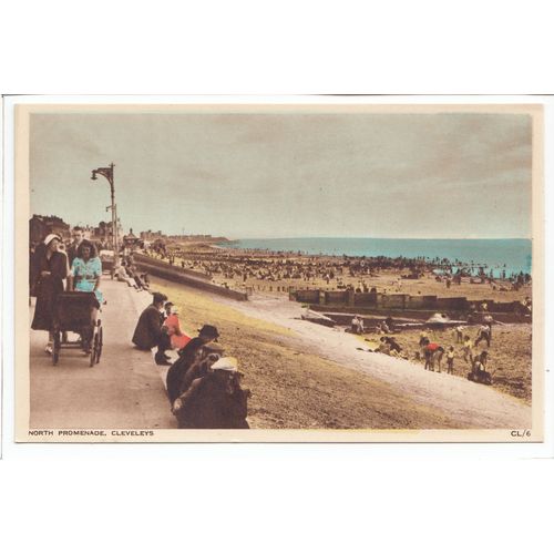 North Promenade Cleveleys Postcard Lancashire CL6