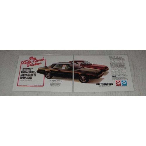 1983 Dodge Challenger and Plymouth Sapporo Ad