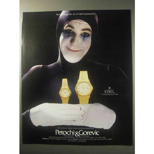 1985 Ebel Watches Ad - of Self Expression