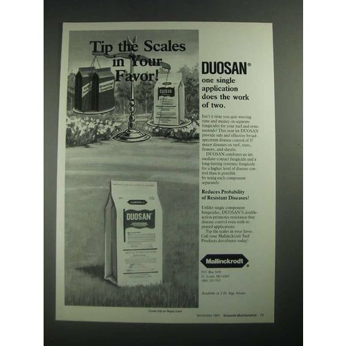 1987 Mallinckrodt Duosan Ad - Tip The Scales In Your Favor