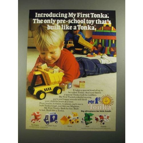 1987 My First Tonka Ad - Dump Truck, Fire Engine, Ice Cream Truck, Shovel, Train