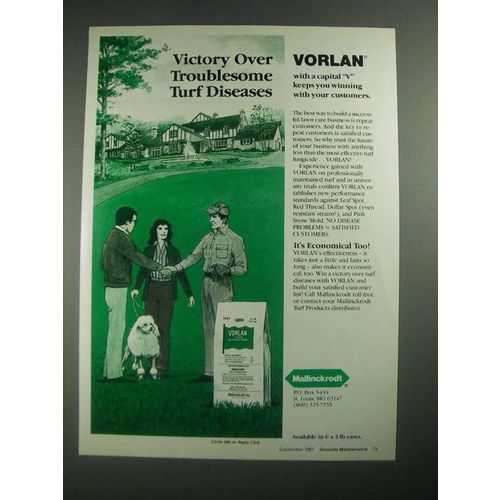 1987 Mallinckrodt Vorlan Ad - Victory Over Troublesome Turf Dieseases