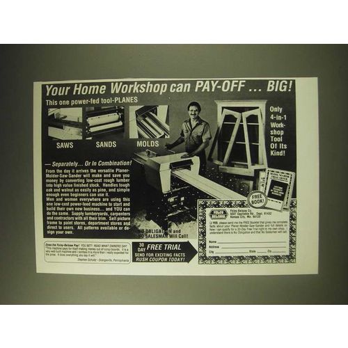 1989 Foley-Belsaw Planer-Molder-Saw-Sander Ad - Your home workshop can pay-off