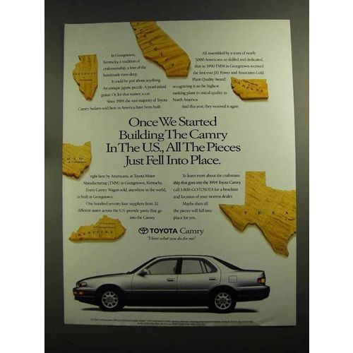 1993 Toyota Camry Car Ad - The Pieces Fell Into Place