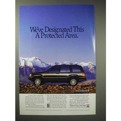 1993 Jeep Grand Cherokee Limited Ad - Protected Area