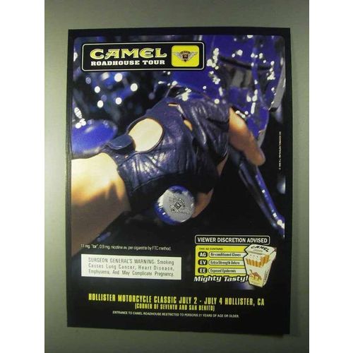 1999 Camel Cigarettes Ad - Roudhouse Tour - Hollister Motorcycle Classic