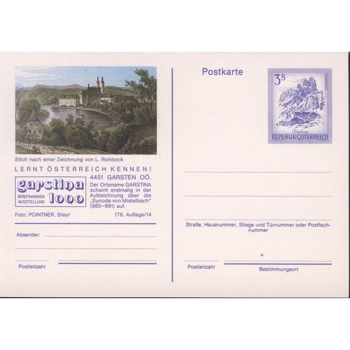 Austria unused - 3s pre-paid - Lernt Osterreich Kennen! 4451 Garsten OO