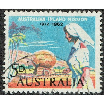 Australia 1962 50th Anniversary Inland Mission 5d Multicoloured SG343 FU
