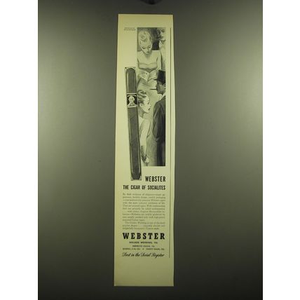 1938 Webster Golden Wedding Cigar Ad - art by Howard Baer