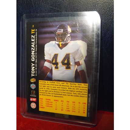1997 Scoreboard TONY GONZALEZ (Chiefs) RC #2 - HoF