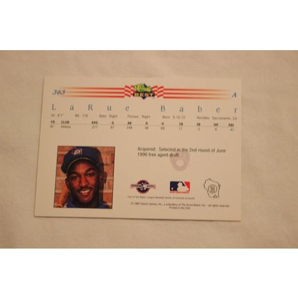 LaRue Baber 1992 Classic Best NO. 363